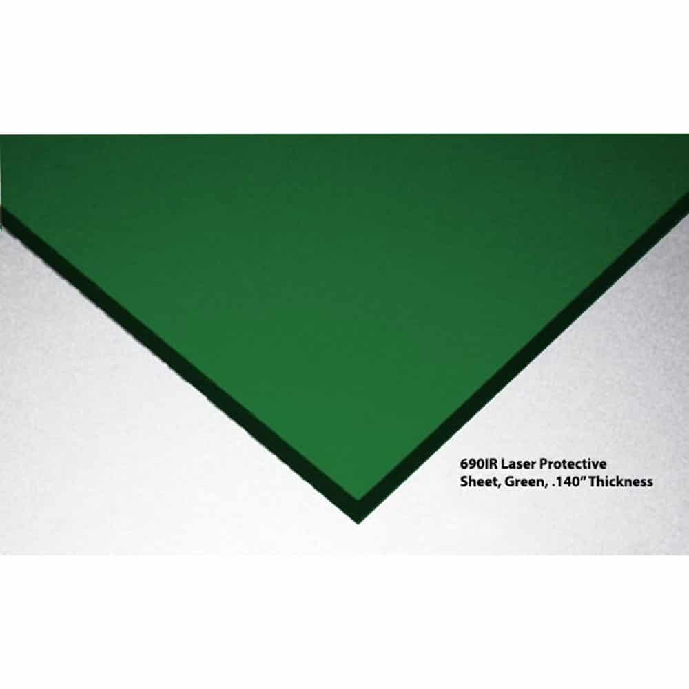 690 IR Laser Protective Acrylic Sheet, Green