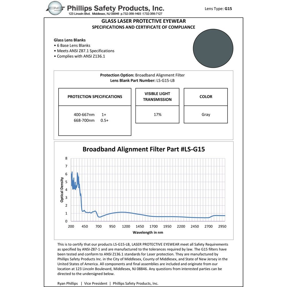 Broadband Alignment Prescription Laser Safety Glasses - Image 10