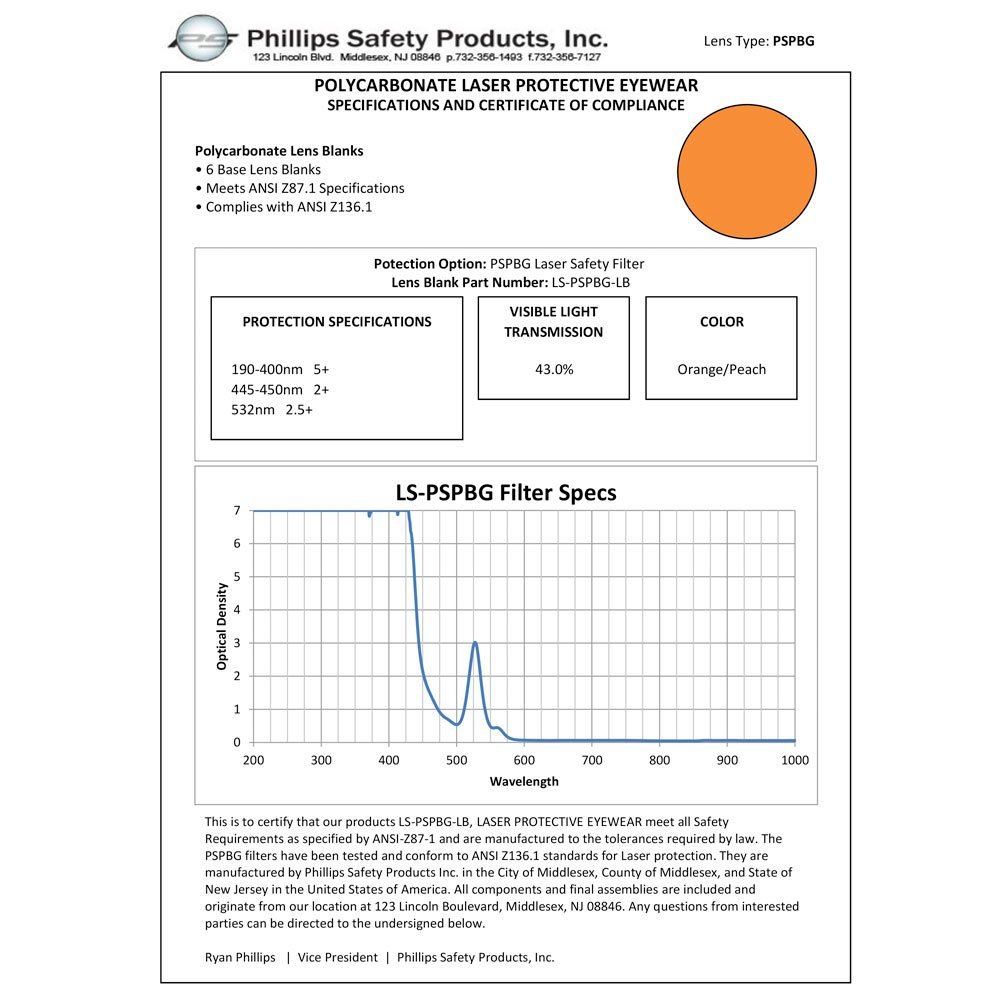 Laser Strike Blue/Green Beam Reduction Glasses in Model 600 - Image 3