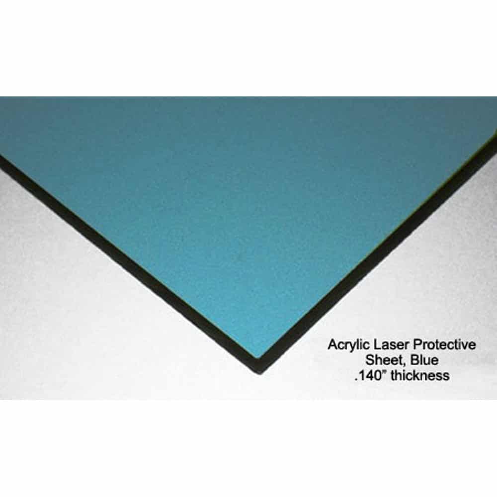Ruby Laser Protective Acrylic Sheet, Light Blue