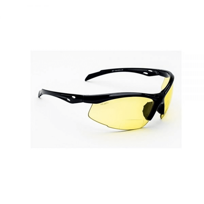 Yellow tinted safety glasses