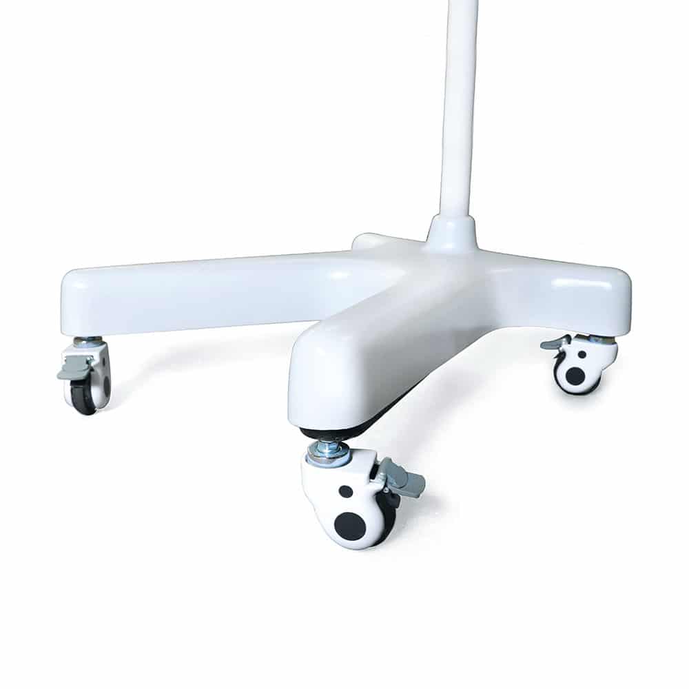 Square Arm Overhead Lead Acrylic Mobile Barrier With Torso Cutout - Image 2