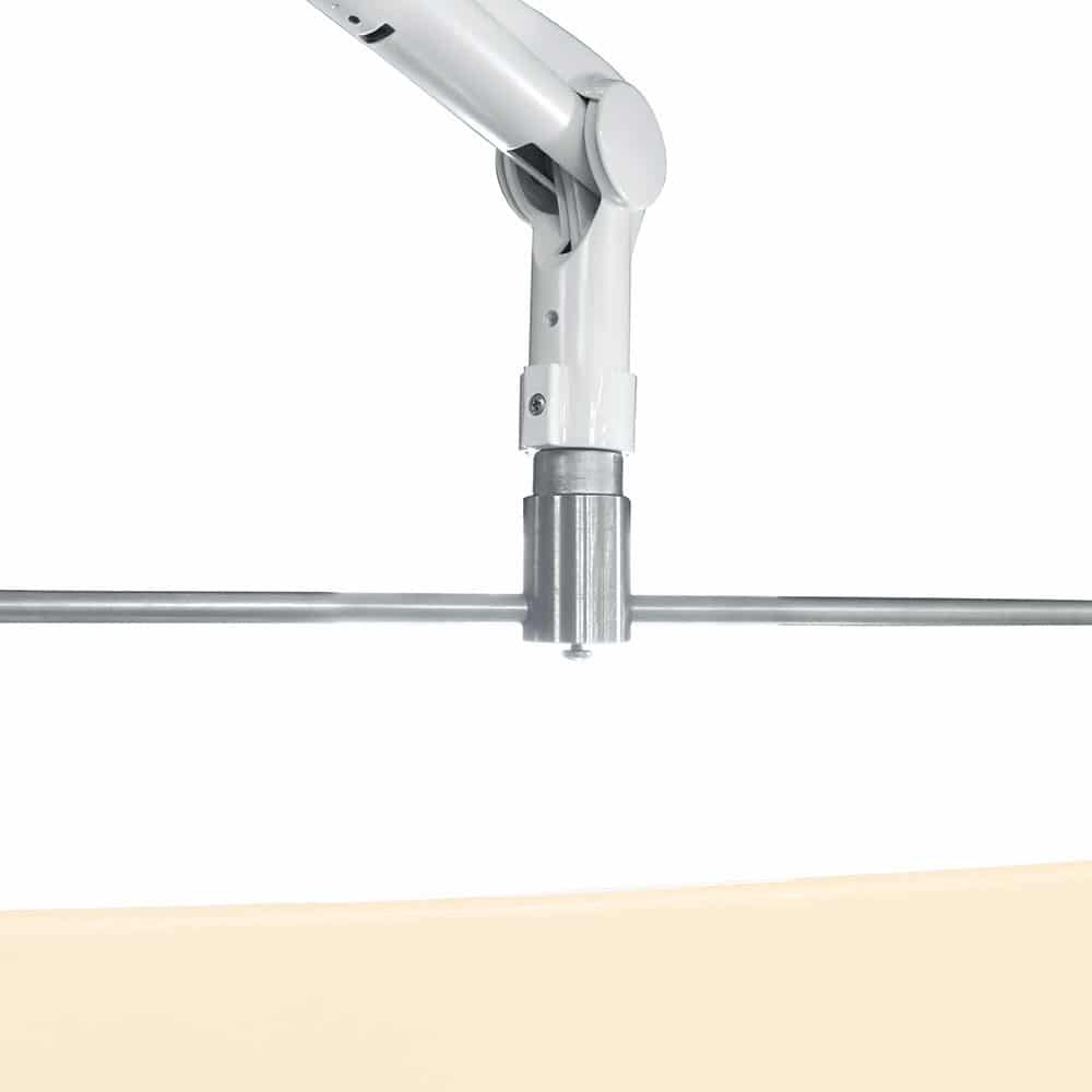 Square Arm Overhead Lead Acrylic Mobile Barrier With Torso Cutout - Image 3