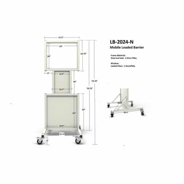 Mobile Leaded Barrier, LB-2024-N - Image 5