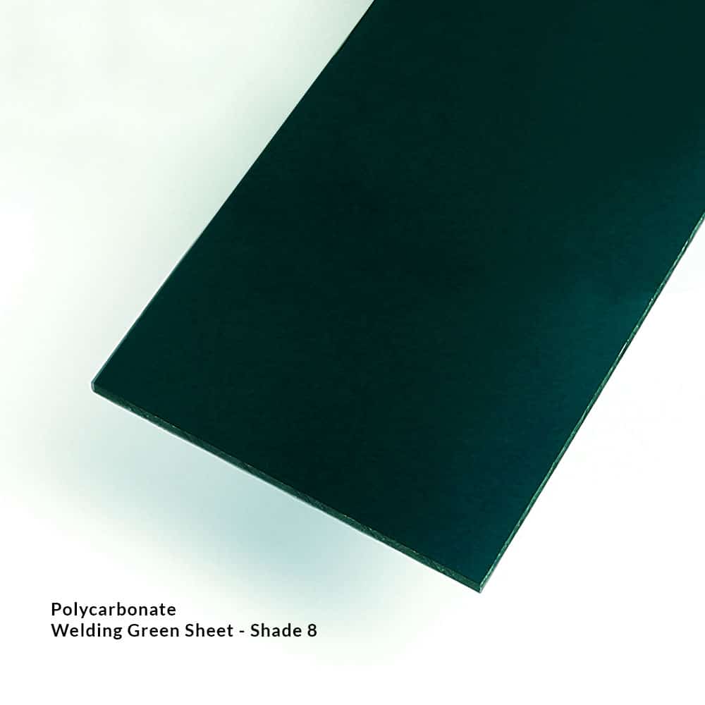 Green Polycarbonate Welding Sheet Shade 8