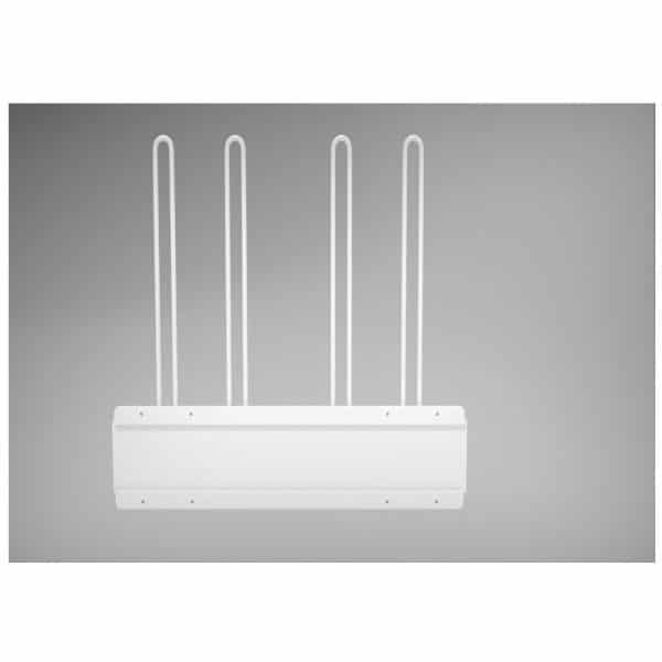 Wall Mounted Steel Apron Rack, Towel Bar Style, with Four Glove Holders #RAR-AGR-115 - Image 2