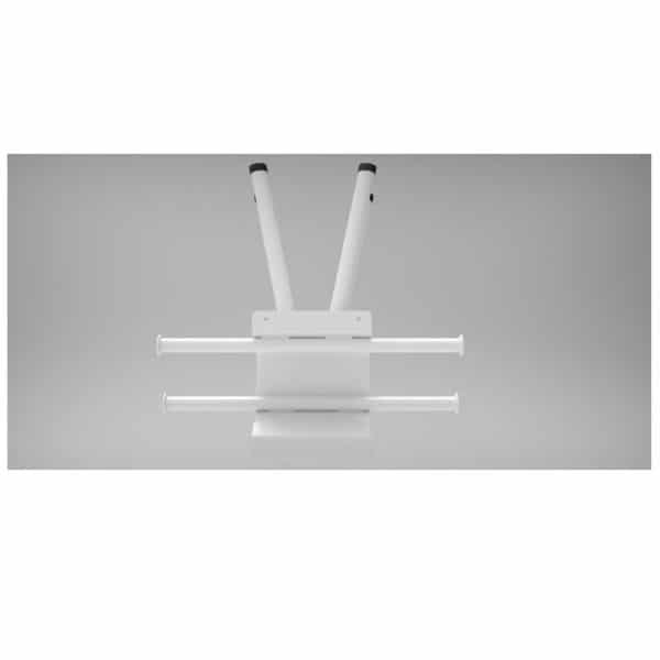 Wall Mounted Steel Multi Apron and Glove rack, with Two Bars and Four Glove Holders #RAR-821 - Image 3