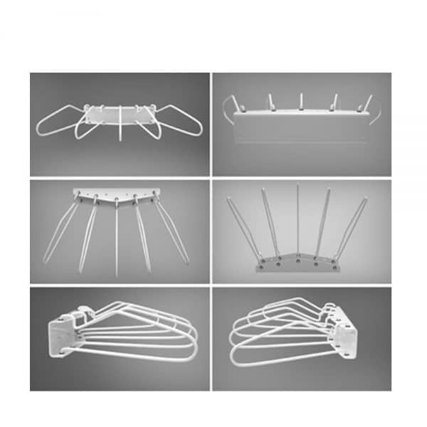 Wall mounted lead Apron Storage Rack with 5 Full Swing Arms, #RAR-F5S - Image 3