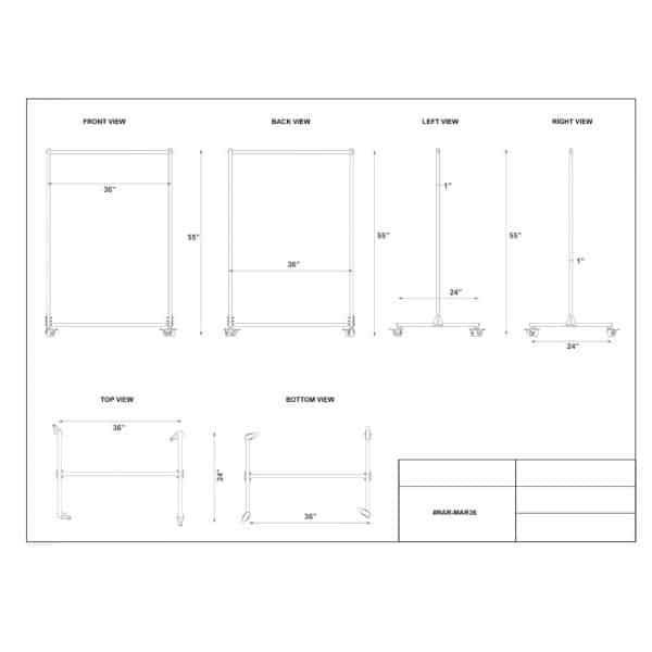 Mobile Radiation Apron Valet Rack, #RAR-MAR36 - Image 3