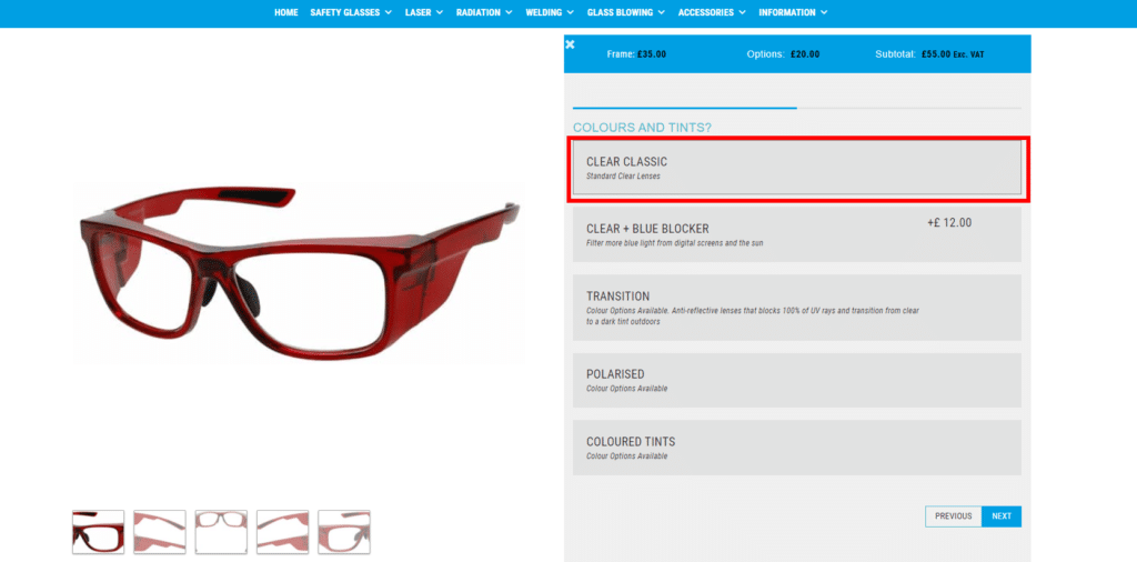 Buy Prescription Safety Glasses online Step 6